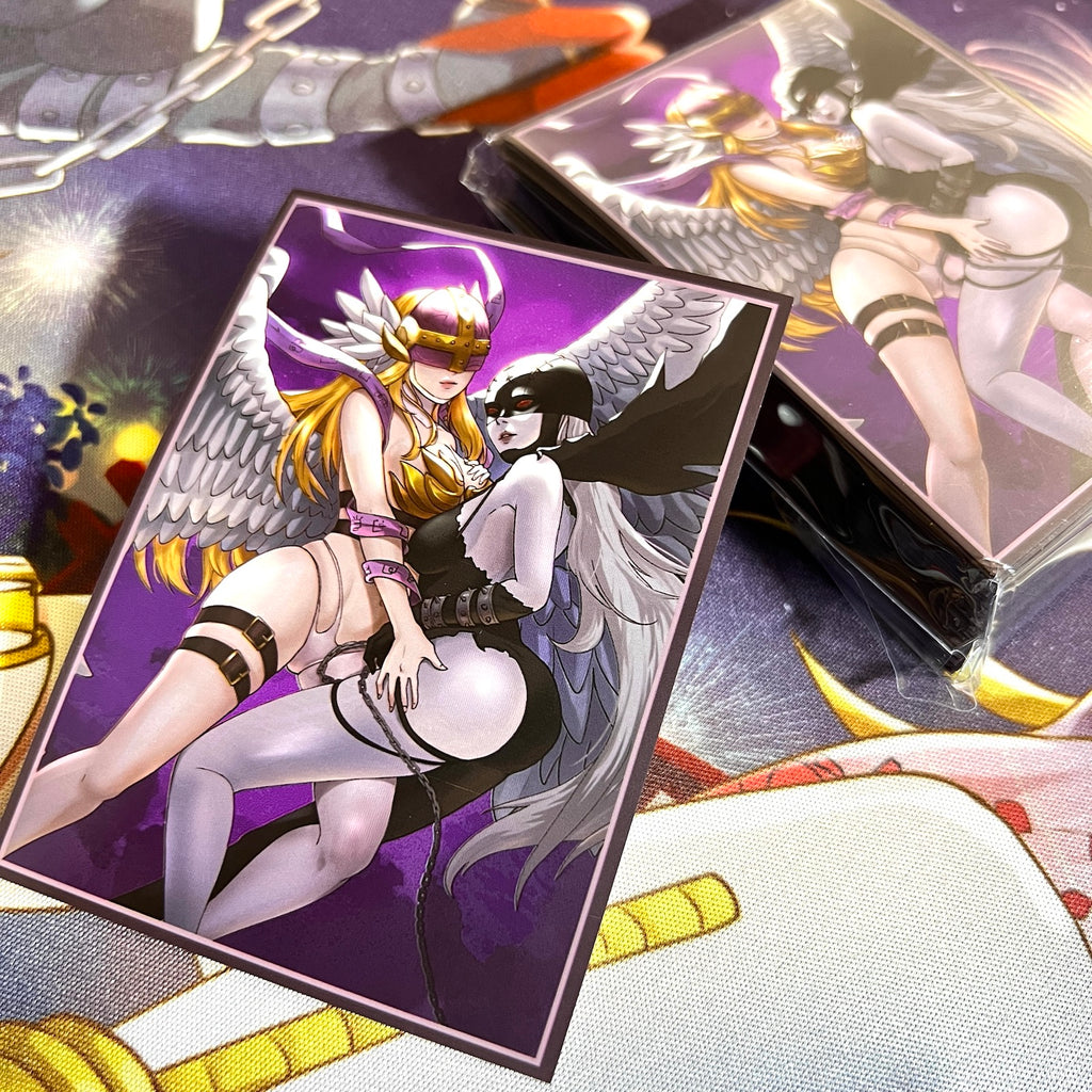 Angewomon & LadyDevimon Standard Size Card Sleeves – Usagi Draws