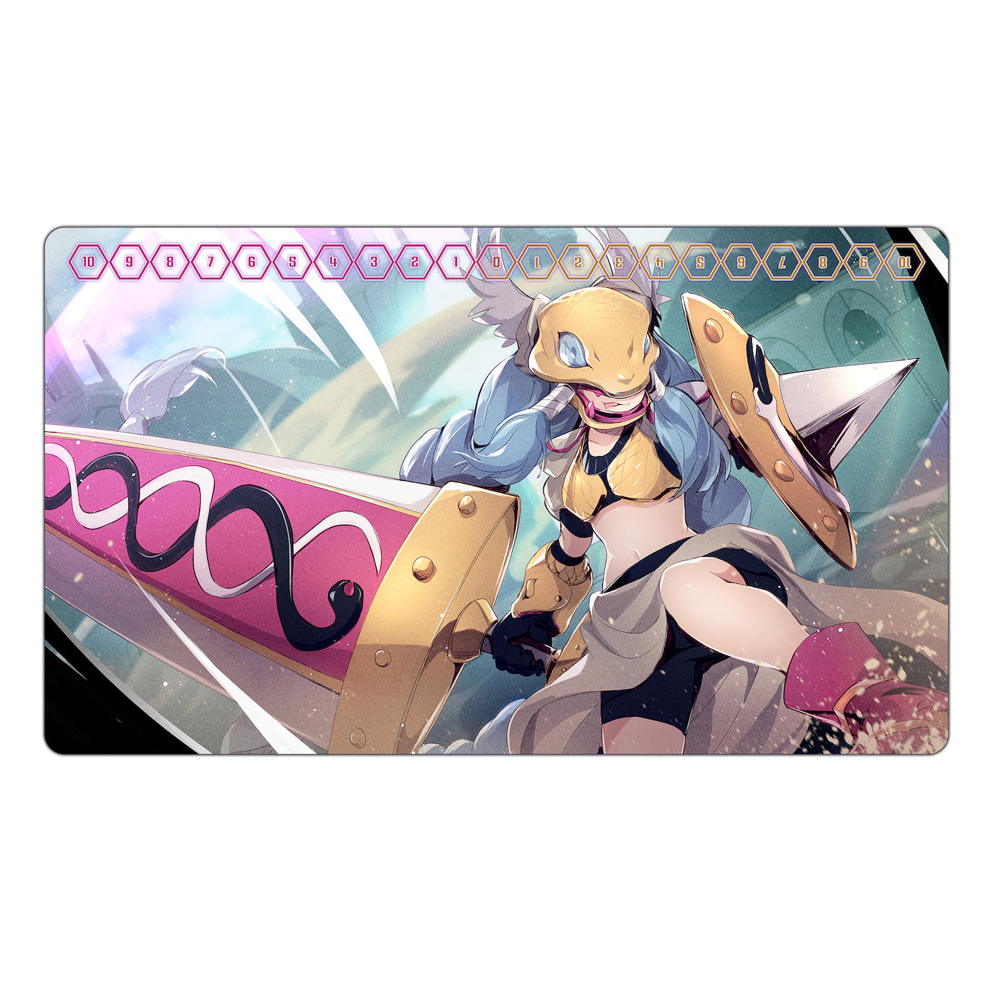デジタル神ミネルヴァTCGプレイマット – Usagi Draws