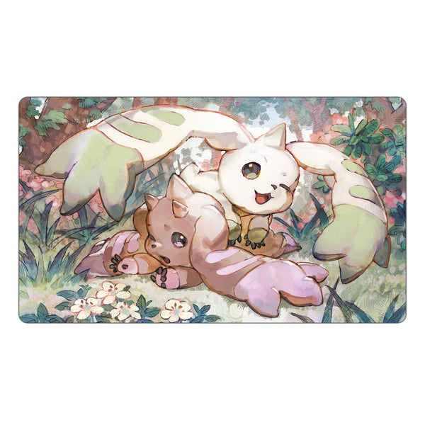 Lopmon and Terriermon Forest Adventure Playmat
