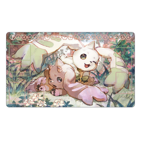 Lopmon and Terriermon Forest Adventure Playmat
