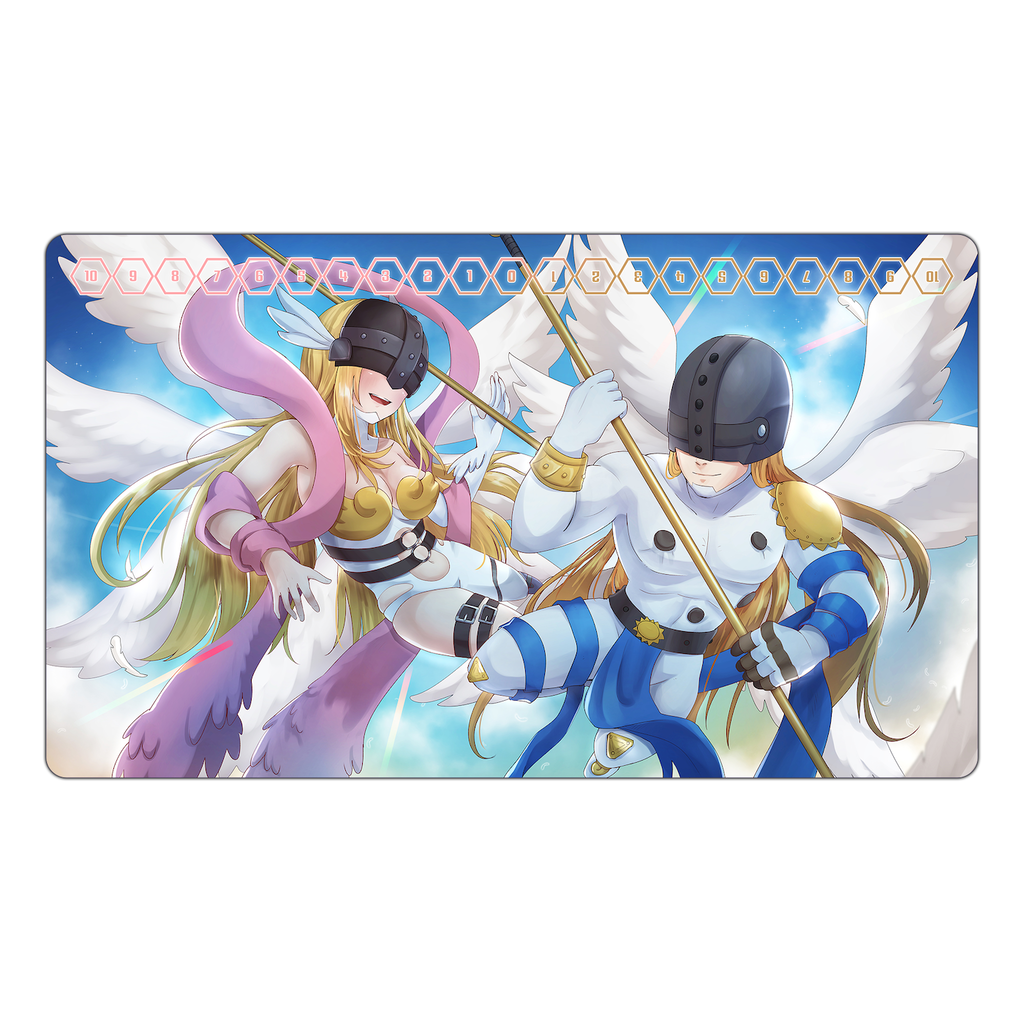エンジェウーモンとエンジェモン TCG プレイマット – Usagi Draws エンジェウーモンとエンジェモン TCG プレイマット – Usagi Draws