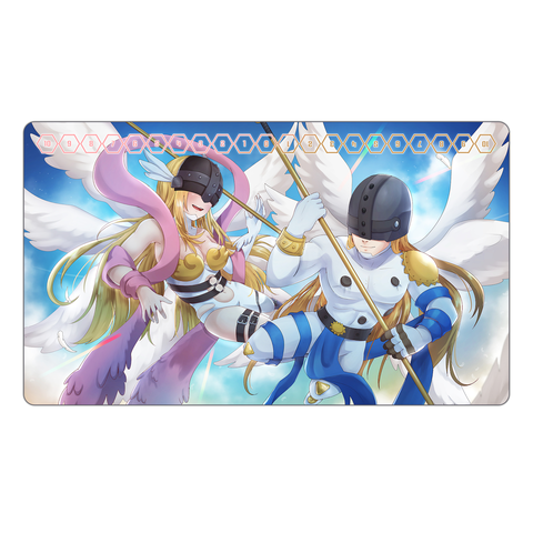 Angewomon and Angemon TCG Playmat