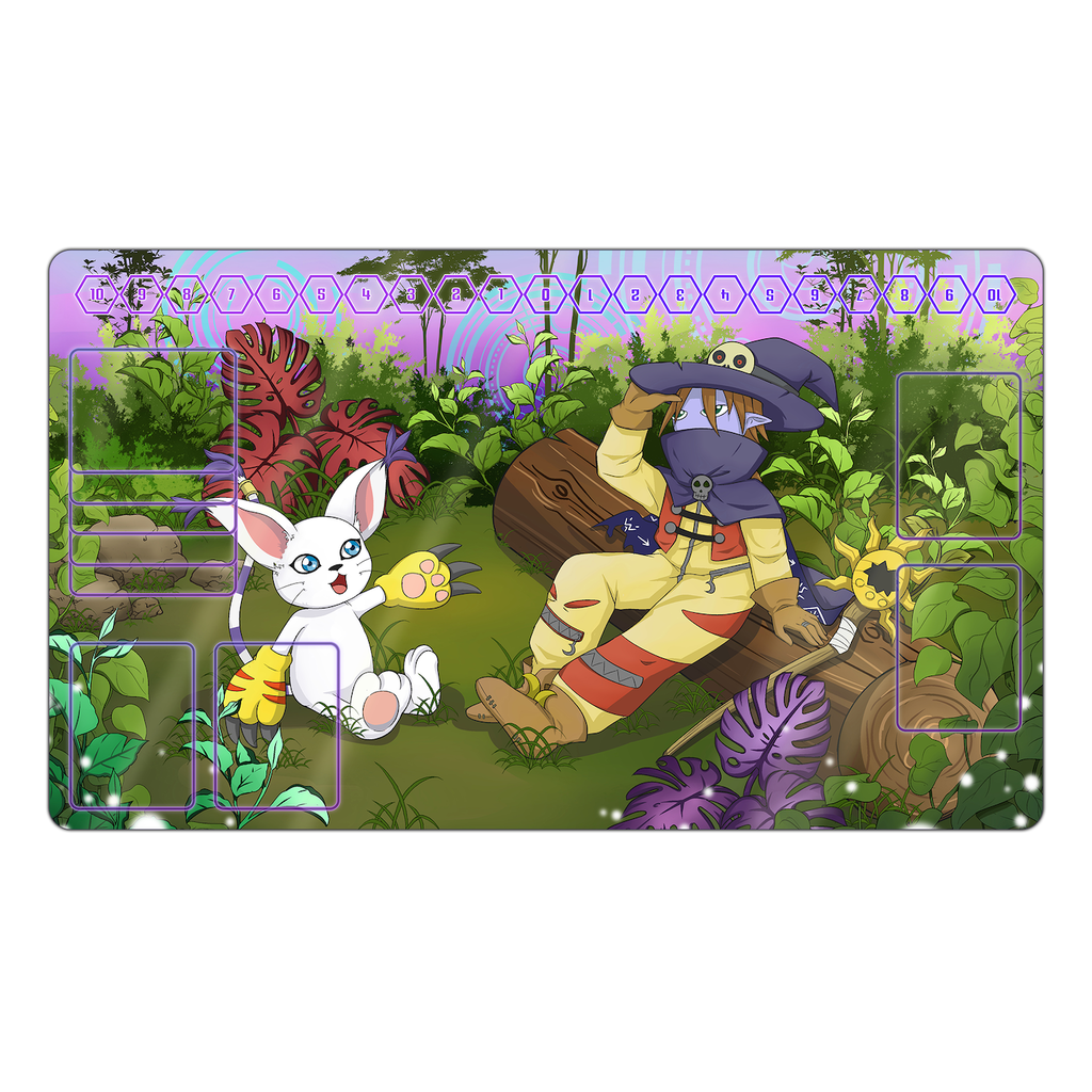 wizardmon digimon card Gatomon & Wizardmon TCG Playmat – Usagi Draws